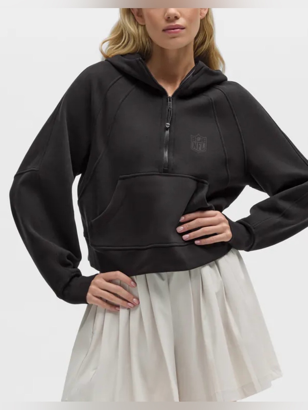 NFL x Lululemon Women’s Scuba Oversized  Black Half-Zip Hoodie